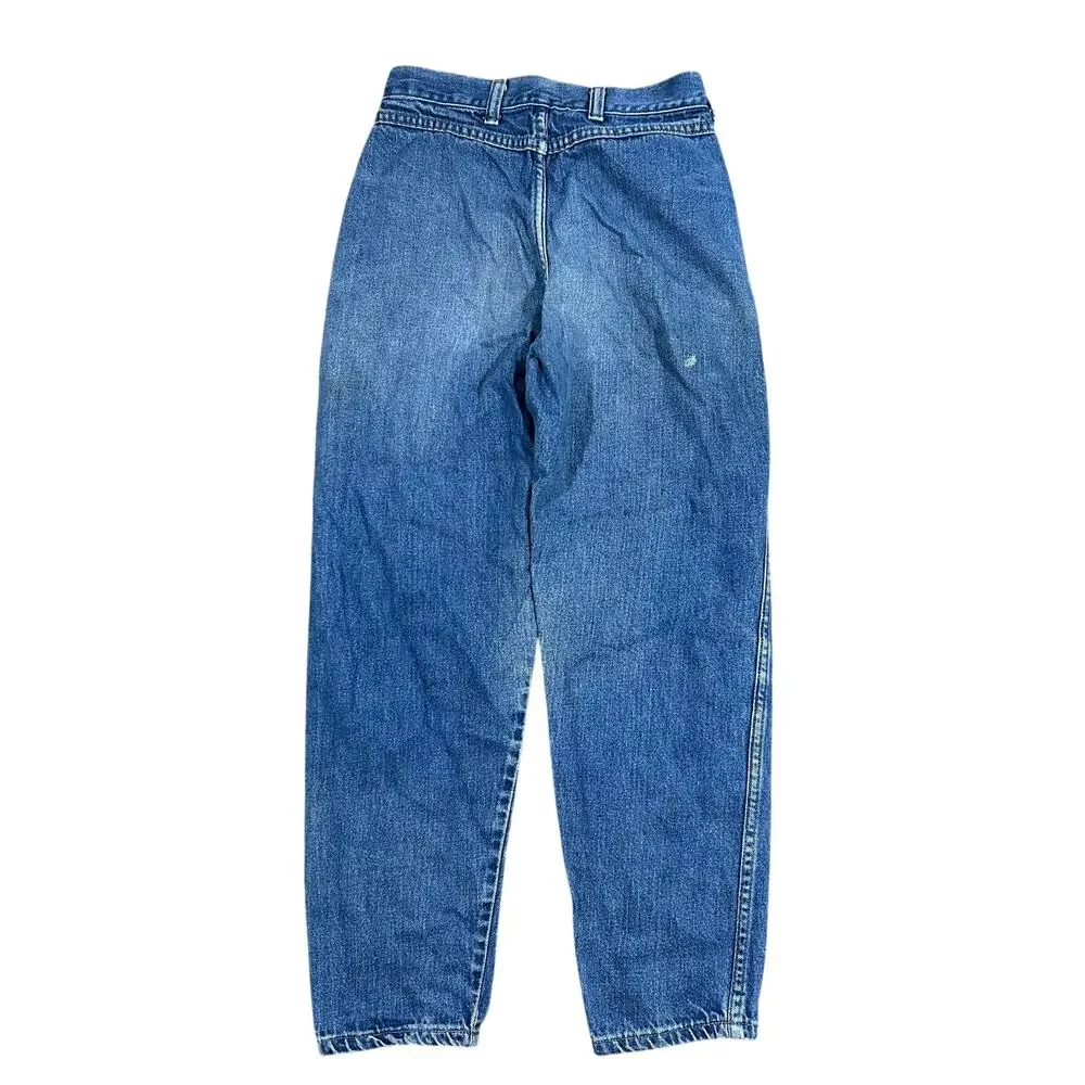 Vintage 80s Rustler Bareback Jeans Girls Size 14 (24x26) Western High Rise Denim